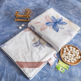 HULIANFU Summer 100% Mulberry Silk Quilt Pure Cotton Fabric High End Summer Blanket Light Breathable Washable Silks Quilts Thin Comforter