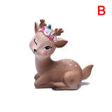 HULIANFU Sika Deer Baking Cake Topper Decoration Miniatures Fairy Garden Ornament Craft