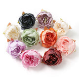 HULIANFU Silk Peony Artificial Flowers Head Pink Peonies Champagne Fake Flower For Home Wedding Decoration Accessories DIY Handmade Craft