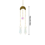 HULIANFU New Indian Style Dreamcatcher Moon Handmade Wind Chimes Wall Ornament Girls Room Decoration Feather Dream Catcher
