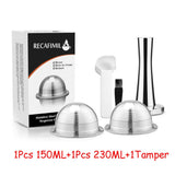 HULIANFU Wholesale Set Stainless Steel Reusable Capsule Compatible with Nespresso Vertuo Vertuoline Coffee Filter