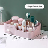 HULIANFU Large Capacity Drawer Make Up Organizer Bathroom Makeup Storage Box Women Skin Care Dressing Table Cosmetic Lipstick Beauty Case