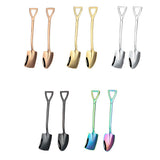 HULIANFU Shovel Spoon Stainless Steel Teaspoon For Coffee Spoon Fruit Ice Cream Dessert Scoop Kitchen Accessories Wedding Christmas Gift