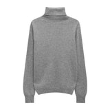 Hulianfu Winter High Quality Wwomen's Wool Sweater Solid Color High-neck Pullover Long-sleeved Knit Top