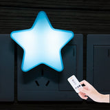 HULIANFU Star Shape Lamp LED Night Lights Bedside Wall Lamp Remote Sensor Control Cartoons Sleeping Light Nursery Children  Bedroom Lamp