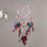 HULIANFU NEW Creative all handmade five-ring dream catcher pendant living room bedroom decoration wall hanging beautiful Hanging ornament