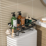 HULIANFU Toilet Water Tank Storage Rack Iron Toilet Punch-Free Multifunctional Storage Rack Bathroom Toilet Upper Shelf  shelf organizer