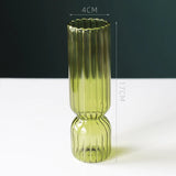 HULIANFU Nordic Glass Vase Small Glass Vases Flower Arrangement Home Decoration Accessories Modern Living Room Glass Ornament