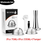 HULIANFU Wholesale Set Stainless Steel Reusable Capsule Compatible with Nespresso Vertuo Vertuoline Coffee Filter