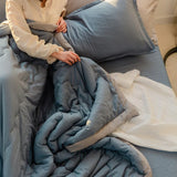 HULIANFU NEW Blanket Soft Premium Cotton Quilt Blanket Queen King Size Air Conditioning Quilt