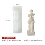 HULIANFU Vintage Roman Column Candle Mold DIY Portrait Scented Silicone Mold Venus Goddess Human Body Plaster Mold Candle Mold Making