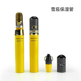 HULIANFU Portable Travel Moisturizing Cigars  Tube Humidor Aluminum Waterproof Cigar Tube Humidor Holder Cedar Wood Lined