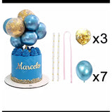 HULIANFU Mini Confetti Balloon Cake Topper Birthday Wedding Party Baby Shower Birthday Decoration Gold Party Decorations