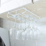 HULIANFU New Useful Stainless Steel Wine Rack Wine Glass Rack for Holder Glasses Storage Bar Kitchen 6-9 Cups Hanging Bar Hanger Shelf