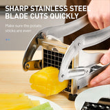 HULIANFU Stainless Steel French Fries Cutters Potato Chips Strip Cutting Machine Maker Slicer Chopper Dicer Home Kitchen Gadgets