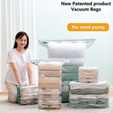 HULIANFU No Need Pump Vacuum Bags Large Plastic Storage Bags for Storing Clothes blankets Compression Empty Bag Covers Travel Accessories