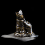 HULIANFU Leaf Tower Incense Ceramic Burner Fragrance Holder Backflow Censer Creative Aromatherapy Smoke Reflux Incense Stick Incense