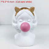 HULIANFU W&amp;G Nordic Vase Home Decor Vase Creative Human Head Portrait Flower Vases Room Decoration Resin David Flower Vase Room Decor