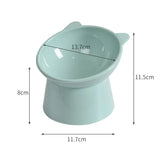 HULIANFU New Cat Bowl High Foot Dog Bowl Neck Protector Cat Pet Food Water Bowl Anti-overturning Binaural Pet Feeding Cup Pet Feeder Bowl