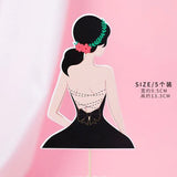HULIANFU New Back Silk Gauze Skirt Happy Mothers Day Cake Topper Girl Birthday Cake Decoration Party Supplies Cake Decorating Tools