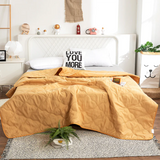 HULIANFU PEIDUO Anti-Mite Summer Cool Quilt Cartoon Thin Quilt Washable Lightweight Duvet Insert 100% Goose Down Filling Double Student