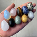 HULIANFU Natural Crystal Stone Egg Polished Agate Quartz Obsidian Minerale Jewelry Transfer Home Decoration Healing Craft DIY Gift Toy