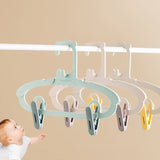 HULIANFU Scalable Children  Hanger Baby Storage Rack Retractable Strap Pant Clip Small Hanger Support Balcony Drying Accessories Suit