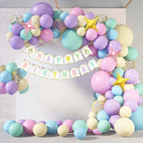 HULIANFU QIFU Macaron Balloons Garland Latex Ballons Arch Happy Birthday Party Decor Kids Adult Wedding Baloon Chain Baby Shower Balon