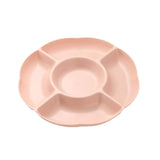 HULIANFU Multi-function Plastic Fruit Plate Dessert Tray Plate Snack Dish 6 Compartments