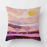 HULIANFU New Japanese Geometric Peak Encrypted Linen Cushion Cover Pillow Cover