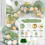 HULIANFU QIFU Macaron Balloons Garland Latex Ballons Arch Happy Birthday Party Decor Kids Adult Wedding Baloon Chain Baby Shower Balon