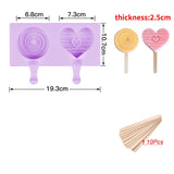 HULIANFU SILIKOLOVE Healthy Silicone Ice Cream Mold Easy Popsicle Mold Reusable Ice Cream Bar Pop Molds For DIY Making Summer Favorites