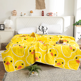 HULIANFU PEIDUO Anti-Mite Summer Cool Quilt Cartoon Thin Quilt Washable Lightweight Duvet Insert 100% Goose Down Filling Double Student