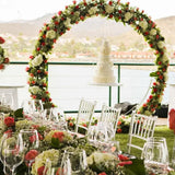 HULIANFU Square Wedding Arch Background Prop Single Arch Recyclable PVC Ring Outdoor Lawn Weding Flower Door Rack Wedding Birthday Decor