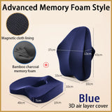 HULIANFU Memory Foam Seat Cushion Orthopedic Pillow Office Chair Cushion Lumbar Cushions Car Seat Butt Hemorrhoid Coccyx Vertebra Sets