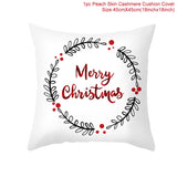 HULIANFU Merry Christmas Cushion Cover Ornaments Christmas Decoration For Home Cristmas Decor Noel Navidad New Year Gift 2023 Xmas Natal