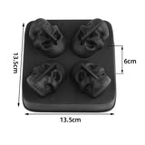 HULIANFU SILIKOLOVE Square Skull Ice Cube Maker Ice Ball Mold Silicone Ice Cube Trays for For Party Bar Summer Whisky Drinks