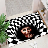 HULIANFU Olanly Halloween Scary Party Living Room Carpet Doormat 3D Non-Slip Absorbent Floor Mat Bedroom Decorative Rug
