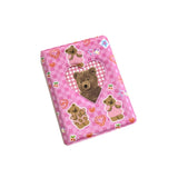 HULIANFU Lovely Bear photo album 3 Inch Love Heart Hollow Kpop Card Binder Name Card Book Photo Album Card Photocard ID Holder 40 Pockets