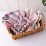 HULIANFU Microfiber Hair Towel Wrap for Women Stripe Absorbent Quick Dry Hair Turban for Drying Curly Long Thick Hair Hat Wrapped Towel