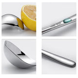 HULIANFU Korean Stainless Steel Thickening Spoon Creative Long Handle Hotel Hot Pot Spoon  Soup Ladle Home Kitchen Essential Tools h2