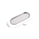 HULIANFU Nordic Style Gold Silver Stainless Steel Dessert Dining Plate Nut Cake Fruit Plate Towel Tray Snack Western Steak Kitchen Plate