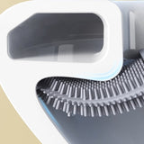 HULIANFU Silicone Toilet Brush Wall-Mounted  Soft Bristles Brushes Set Wash Toilet Wc Accessories with Holder Cleaning Bathroom Tool 20
