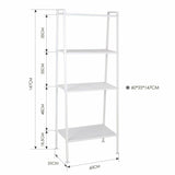 HULIANFU Ladder Shelf 4-Tier Bookshelf Plant Flower Stand Storage Rack Industrial Organizer Modern Shelves Shelving Bookcase Stable Metal