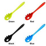 HULIANFU Noodle Multifunctional Ergonomic Mini Portable Cooking Tool Soft Silicone Spoon Home Kitchen Pasta Fork Durable Practical