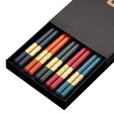 HULIANFU JANKNG 5 Pair Japanese Chopsticks Alloy Non-Slip Sushi Chop Sticks Set Chinese Gift Reusable Chopsticks Tableware Gift Kitchen