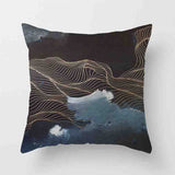 HULIANFU New Japanese Geometric Peak Encrypted Linen Cushion Cover Pillow Cover