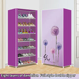 HULIANFU Shoe Rack Multi-layer Household Dust-proof Shoe Cabinet Assembly Economical Shoe Rack Dormitory Door Storage Cabinet