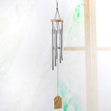 HULIANFU Silver 6 Tube Wind Chime Chapel Bells Wind Chimes Door Wall Hanging Ornament Home Garden Outdoor Decor Wind Chimes