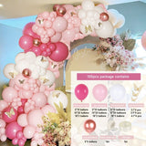 HULIANFU Macaron Pink Balloon Garland Arch Kit Wedding Birthday Party Decoration Kids Globos Rose Gold Confetti Latex Ballon Baby Shower